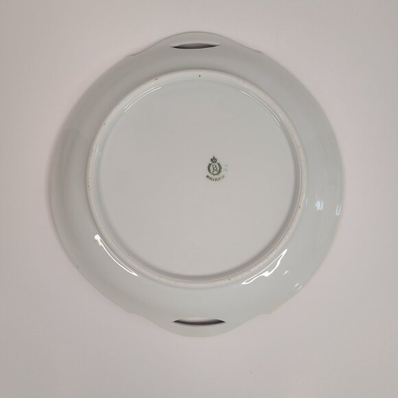 Vintage RM Bavaria Fine Porcelain China Plate with Handles and Gold Rim - Picture 3 of 4